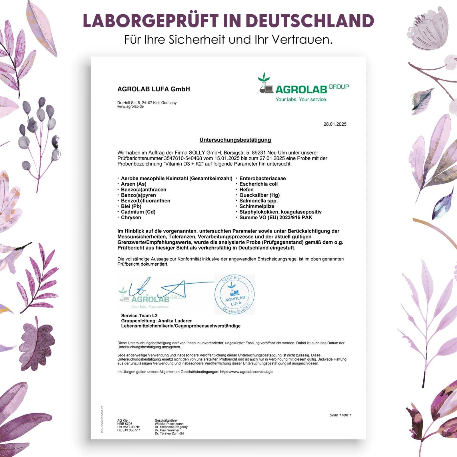 Nahrungsergänzungsmittel, NATURALKRAFT® Premium Vitamin D3 + K2 für Pflege zu Hause und Alltag – Detailansicht 3