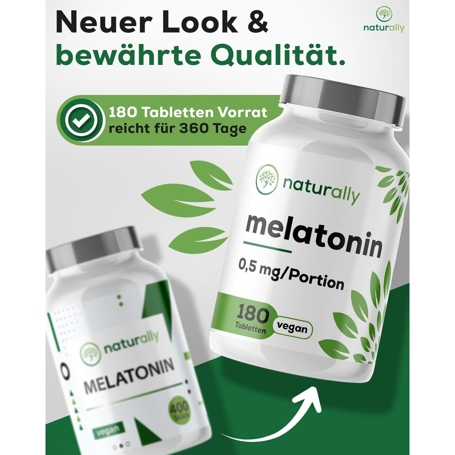 Nahrungsergänzungsmittel, naturally Melatonin Tabletten [180 vegane für Pflege zu Hause und Alltag – Detailansicht 5