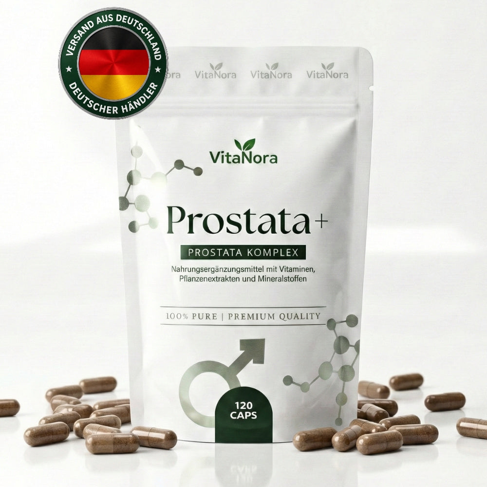 Nahrungsergänzungsmittel, Prostata+ Komplex 120 Kapseln hochdosiert für Pflege zu Hause und Alltag – Detailansicht 6