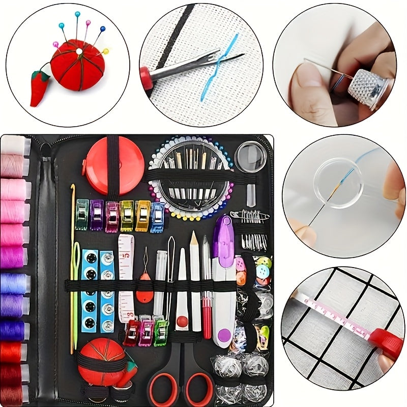 Nähset, Schwarz für Kreativprojekte und Hobby – Hauptansicht