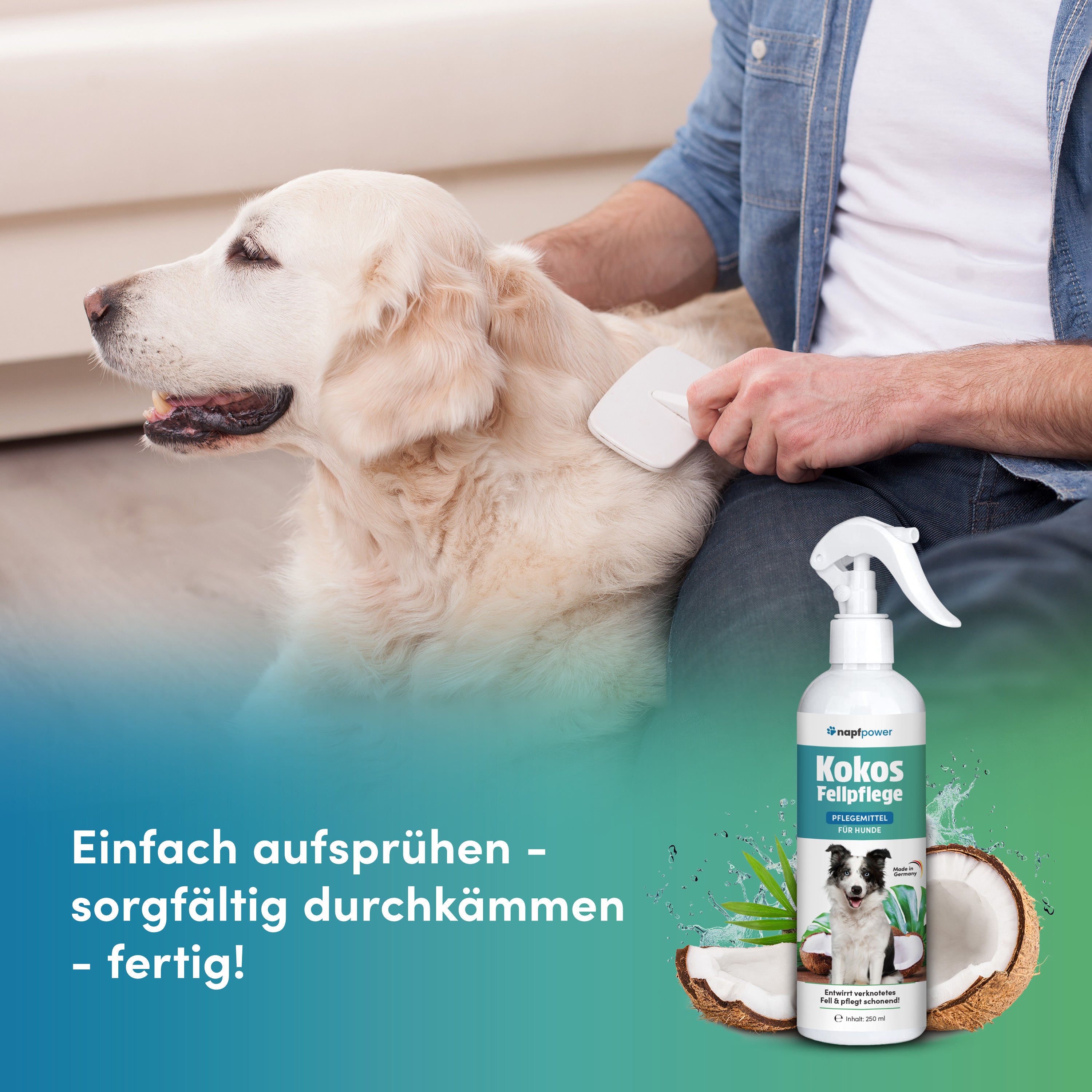 napfpower® Fellspray Hund, 250 ml für Haustiere und Zuhause – Detailansicht 2
