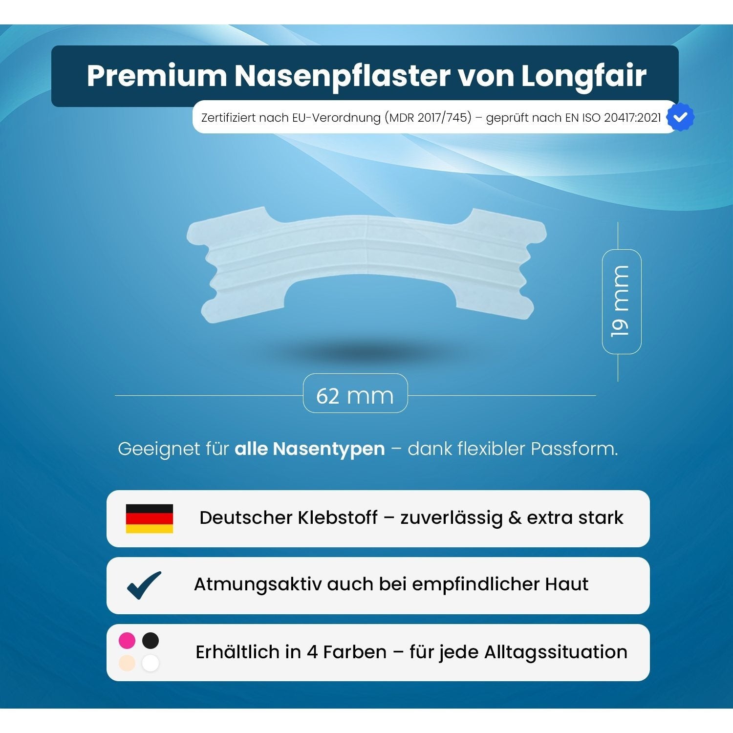 Nasenpflaster extra stark, 50 Stück für Pflege zu Hause und Alltag – Detailansicht 2