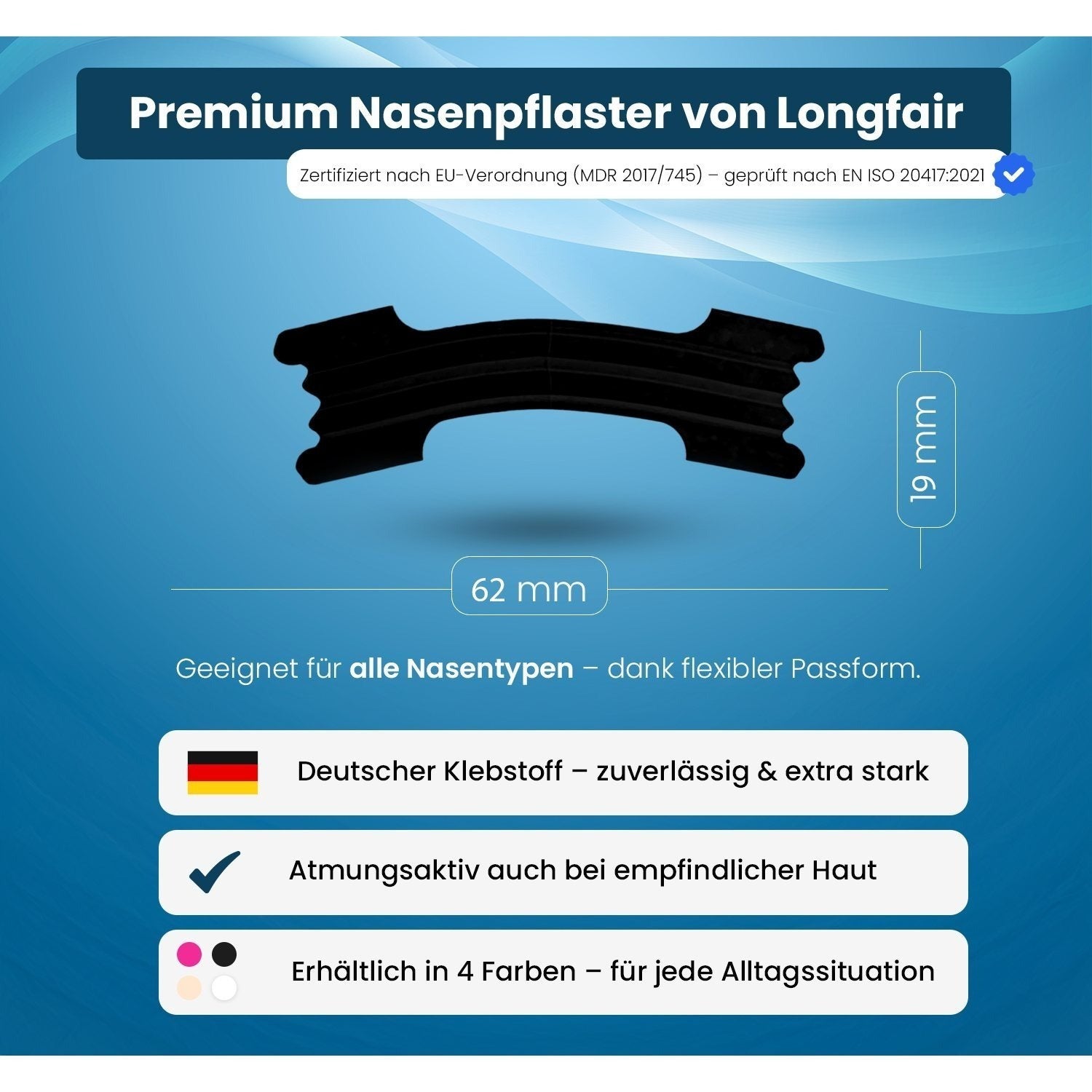 Nasenpflaster extra stark, 50 Stück für Pflege zu Hause und Alltag – Detailansicht 8