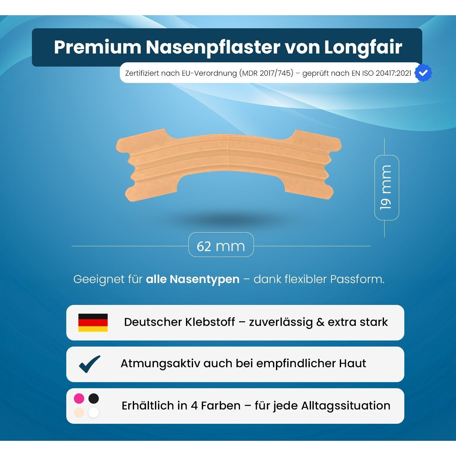 Nasenpflaster extra stark, 50 Stück für Pflege zu Hause und Alltag – Detailansicht 16