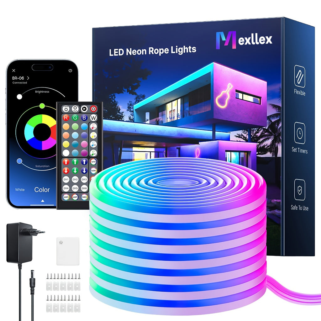 Neon LED Lichterkette, LED-Beleuchtung für Schlafzimmer und Bett – Detailansicht 12