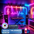 Neon-LED-Streifenlichter, LED-Beleuchtung für Schlafzimmer und Bett – Detailansicht 7