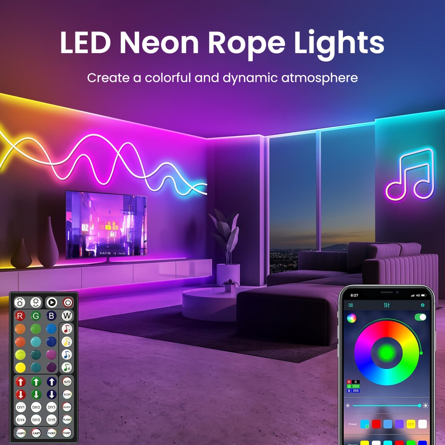 Neonlichter, 15M für Schlafzimmer – Detailansicht 8
