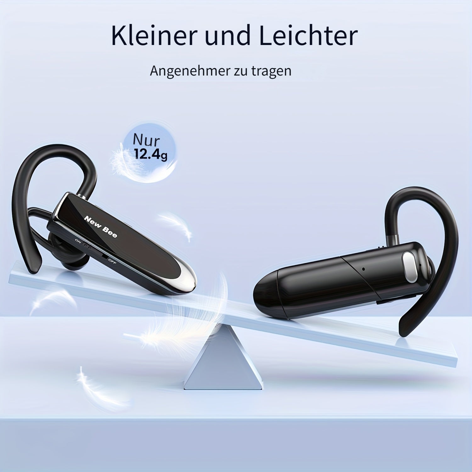 New Bee Einzelohm-Wireless-Earbuds, kabellos für Fahrzeug und unterwegs – Detailansicht 7