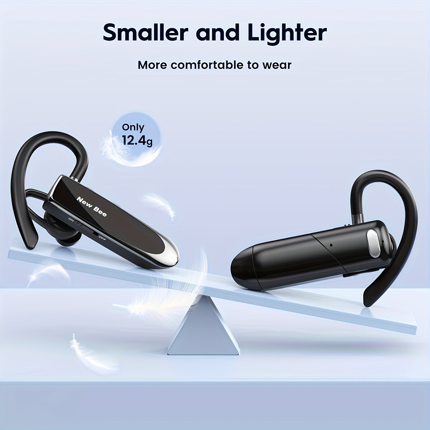 New Bee Einzelohm-Wireless-Earbuds, kabellos für Fahrzeug und unterwegs – Detailansicht 11