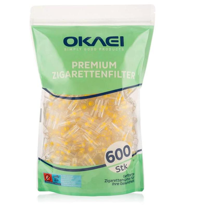 Okaei Premium Vorteilspaket Zigarettenfilter, 600 Stück für Alltag und Zuhause – Hauptansicht