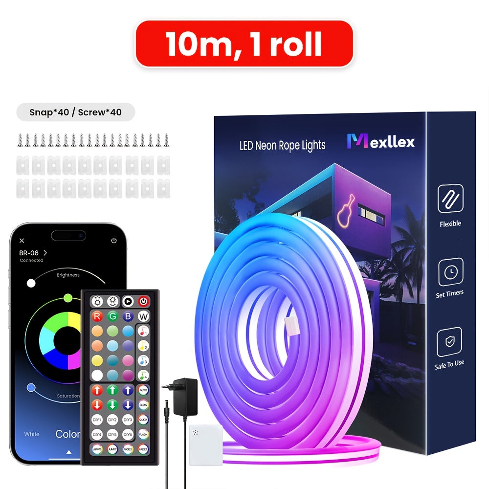 Outdoor RGB Neonlichter, 10M für Schlafzimmer und Bett – Detailansicht 3