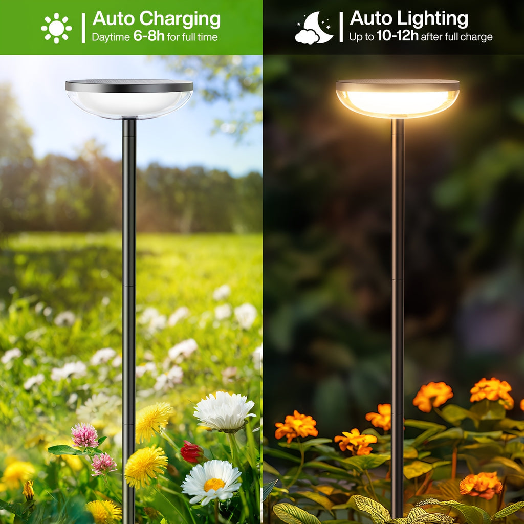 / Pack Solar Gartenleuchten, 78,74 cm für Garten und Terrasse – Detailansicht 2