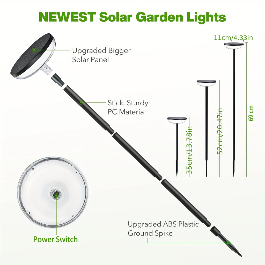 / Pack Solar Gartenleuchten, 78,74 cm für Garten und Terrasse – Detailansicht 7
