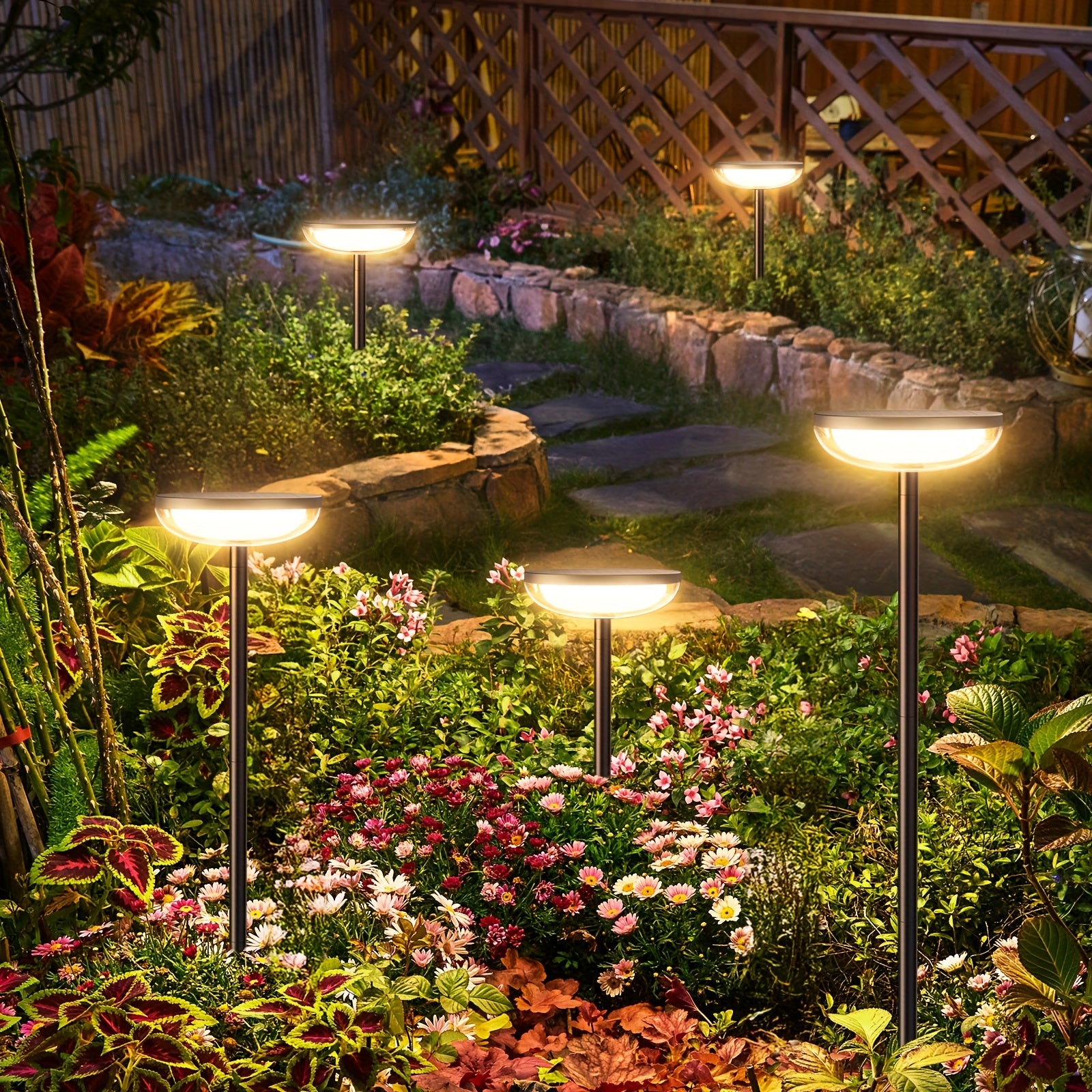 / Pack Solar Gartenleuchten, 78,74 cm für Garten und Terrasse – Detailansicht 8