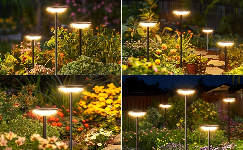 / Pack Solar Gartenleuchten, 78,74 cm für Garten und Terrasse – Detailansicht 9