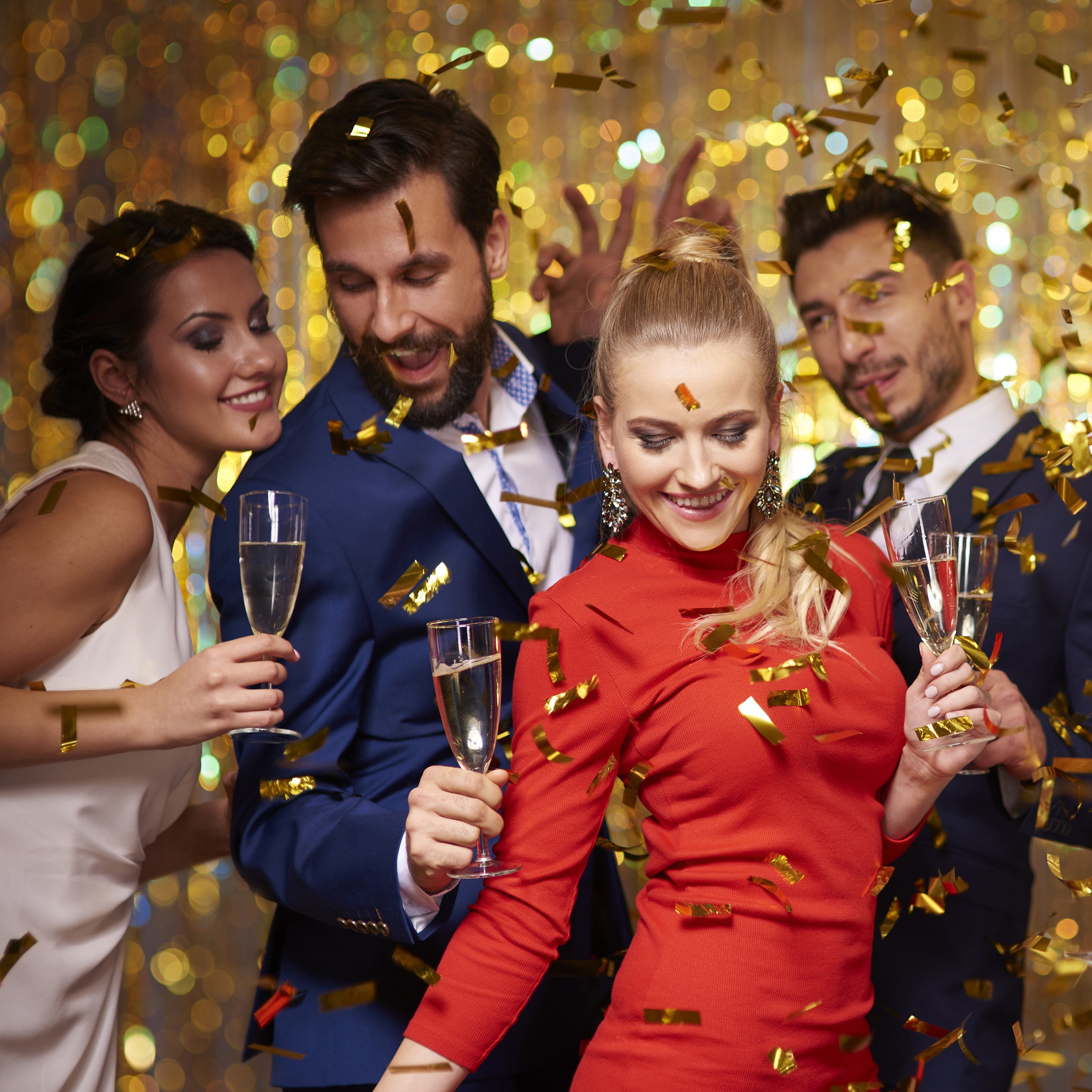 Party Popper in Gold, 40 cm für Spielzimmer und Zuhause – Detailansicht 16