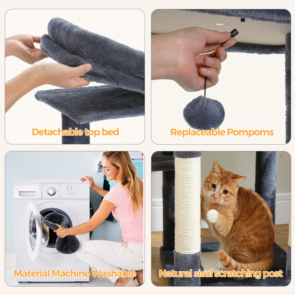 Pawz Road Cactus Katzenbaum Turm, 150 cm für Haustiere und Zuhause – Detailansicht 12