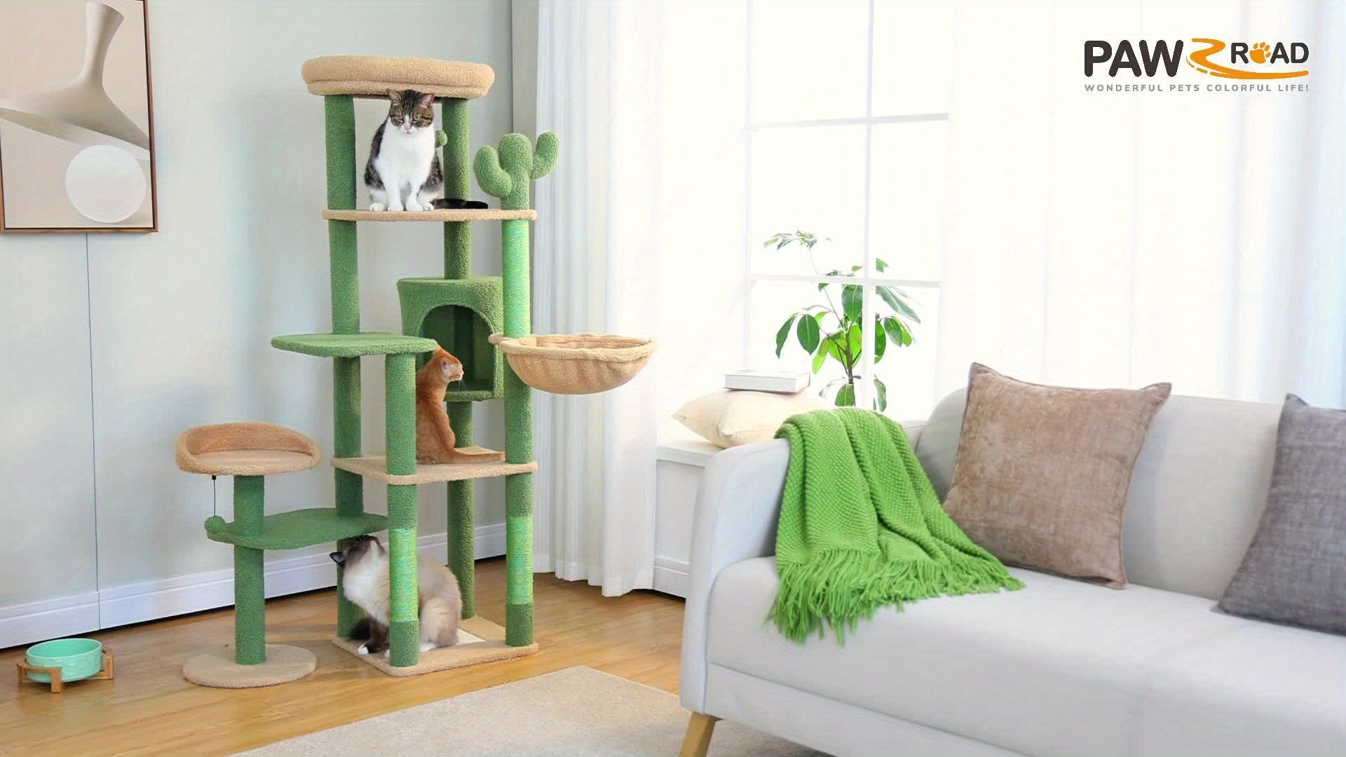 Pawz Road Cactus Katzenbaum Turm, 150 cm für Haustiere und Zuhause – Detailansicht 15