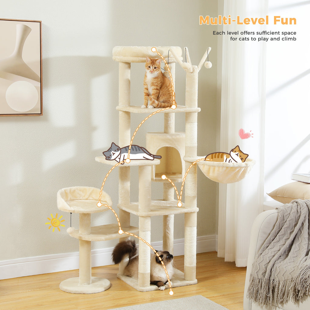 Pawz Road Cactus Katzenbaum Turm, 150 cm für Haustiere und Zuhause – Detailansicht 17