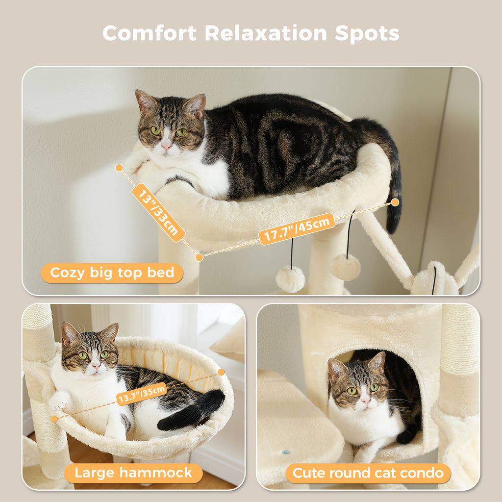 Pawz Road Cactus Katzenbaum Turm, 150 cm für Haustiere und Zuhause – Detailansicht 19