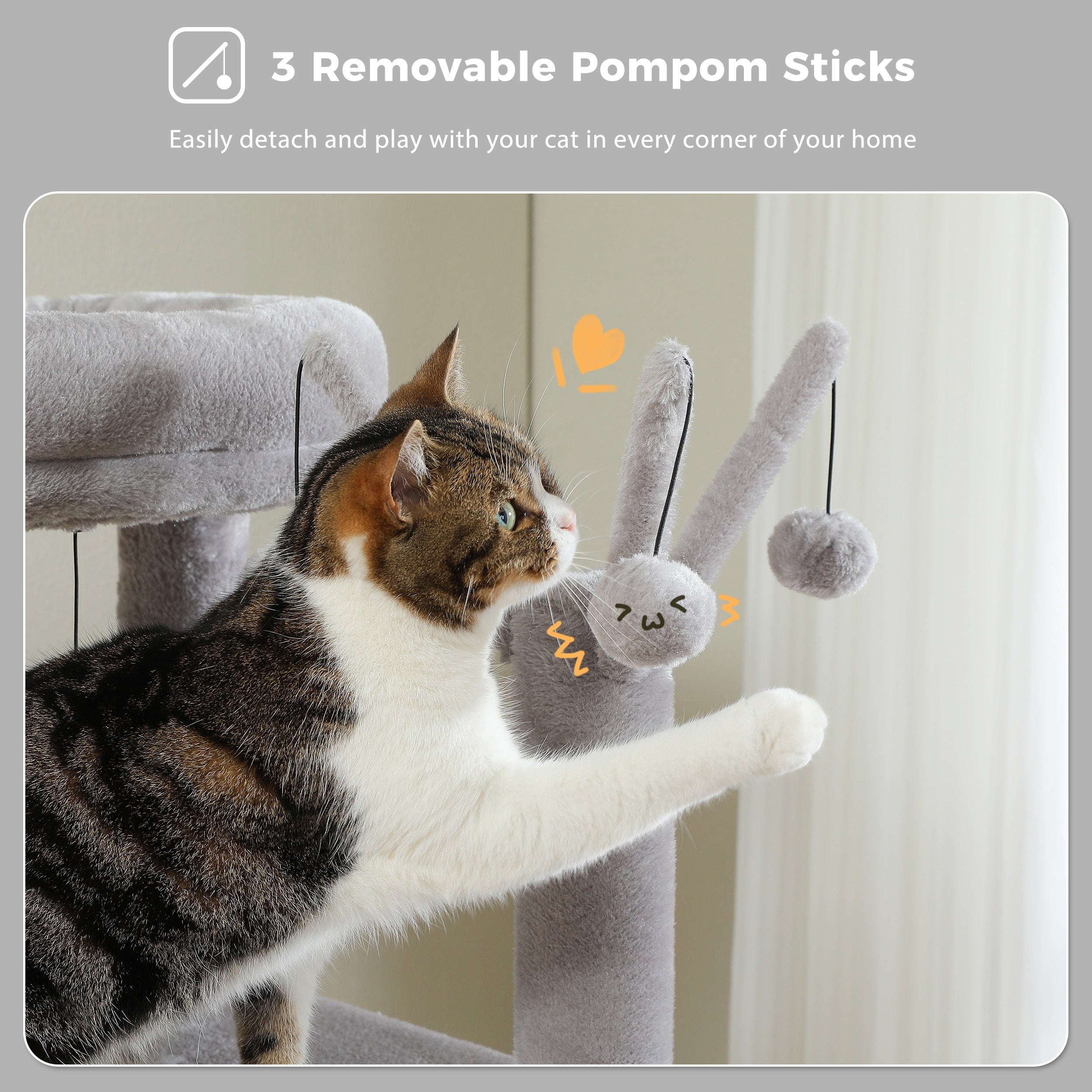 Pawz Road Cactus Katzenbaum Turm, 150 cm für Haustiere und Zuhause – Detailansicht 23