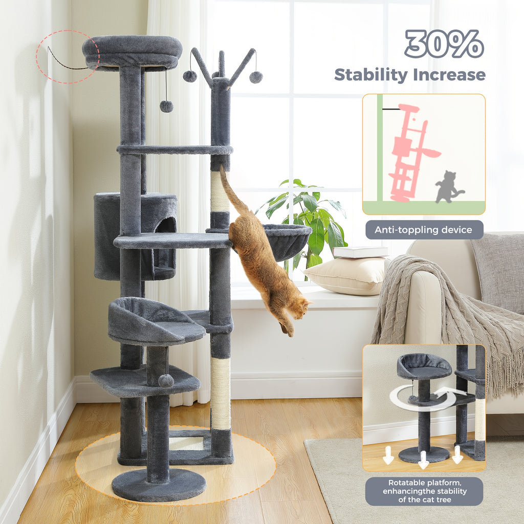 Pawz Road Cactus Katzenbaum Turm, 150 cm für Haustiere und Zuhause – Detailansicht 26