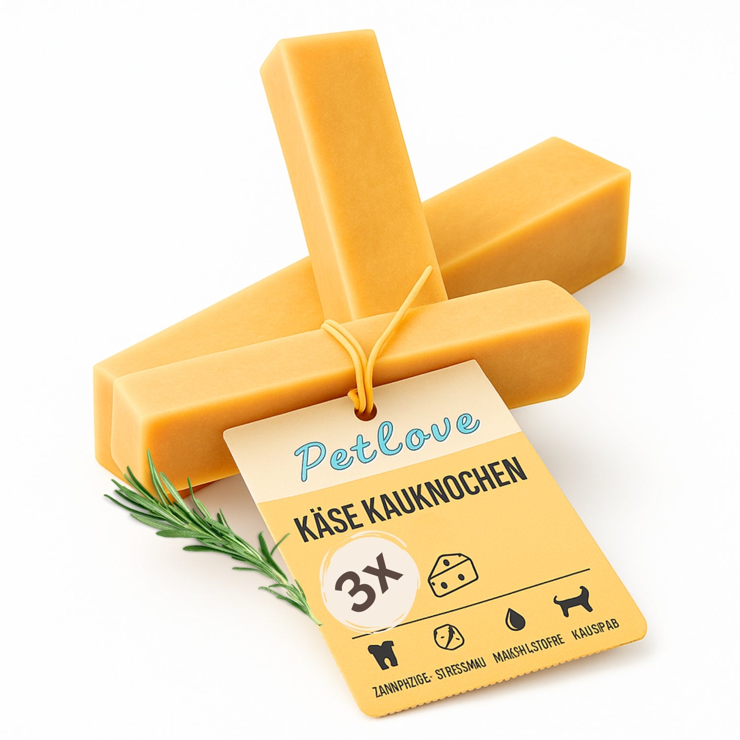 PetLove Hartkäse, 3er Pack für Haustiere und Zuhause – Hauptansicht