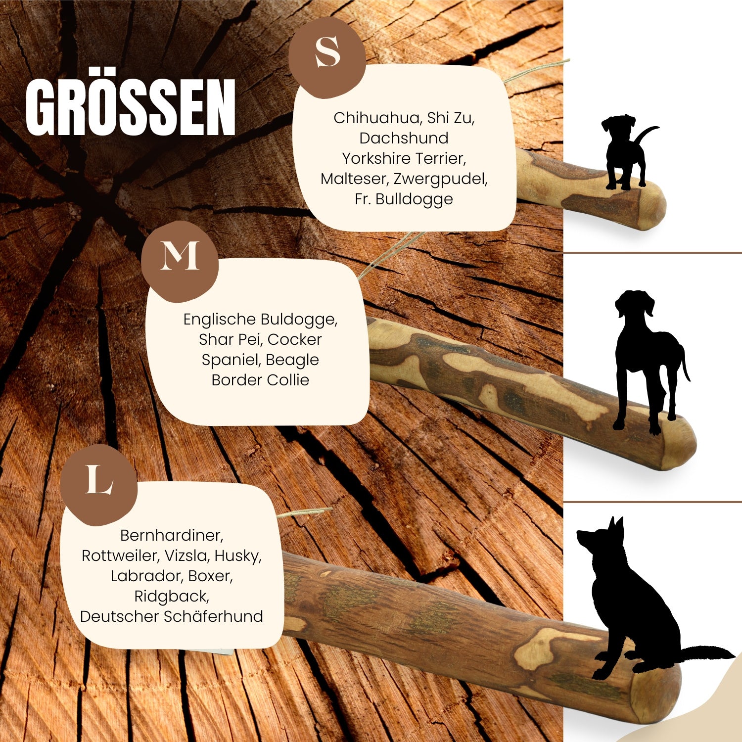 PetLove Olivenholz 2er-Pack, S Mit Olivenöl für Haustiere und Zuhause – Detailansicht 3
