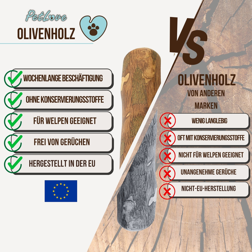 PetLove Olivenholz 2er-Pack, S Mit Olivenöl für Haustiere und Zuhause – Detailansicht 8