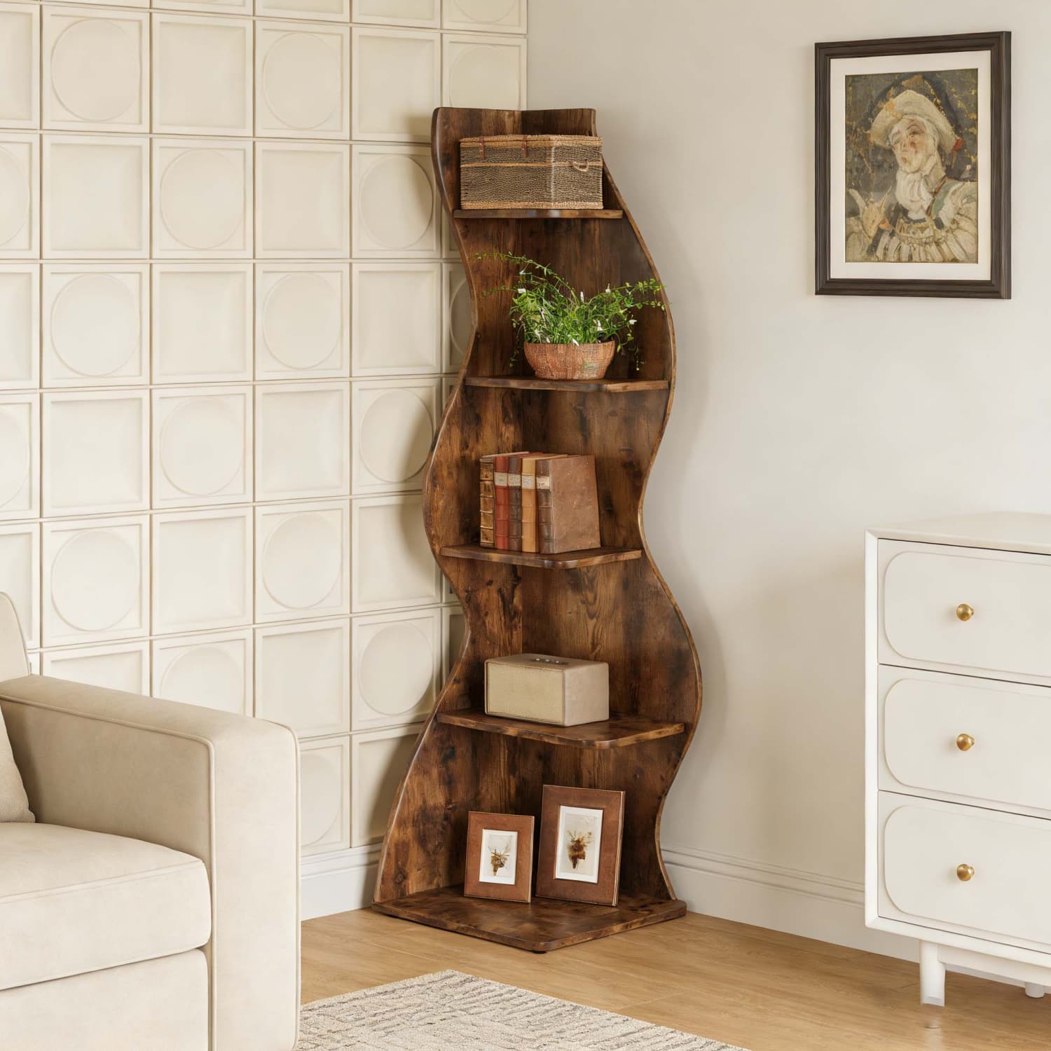 Pflanzenständer, Holz für Wohnzimmer und Arbeitszimmer – Detailansicht 6