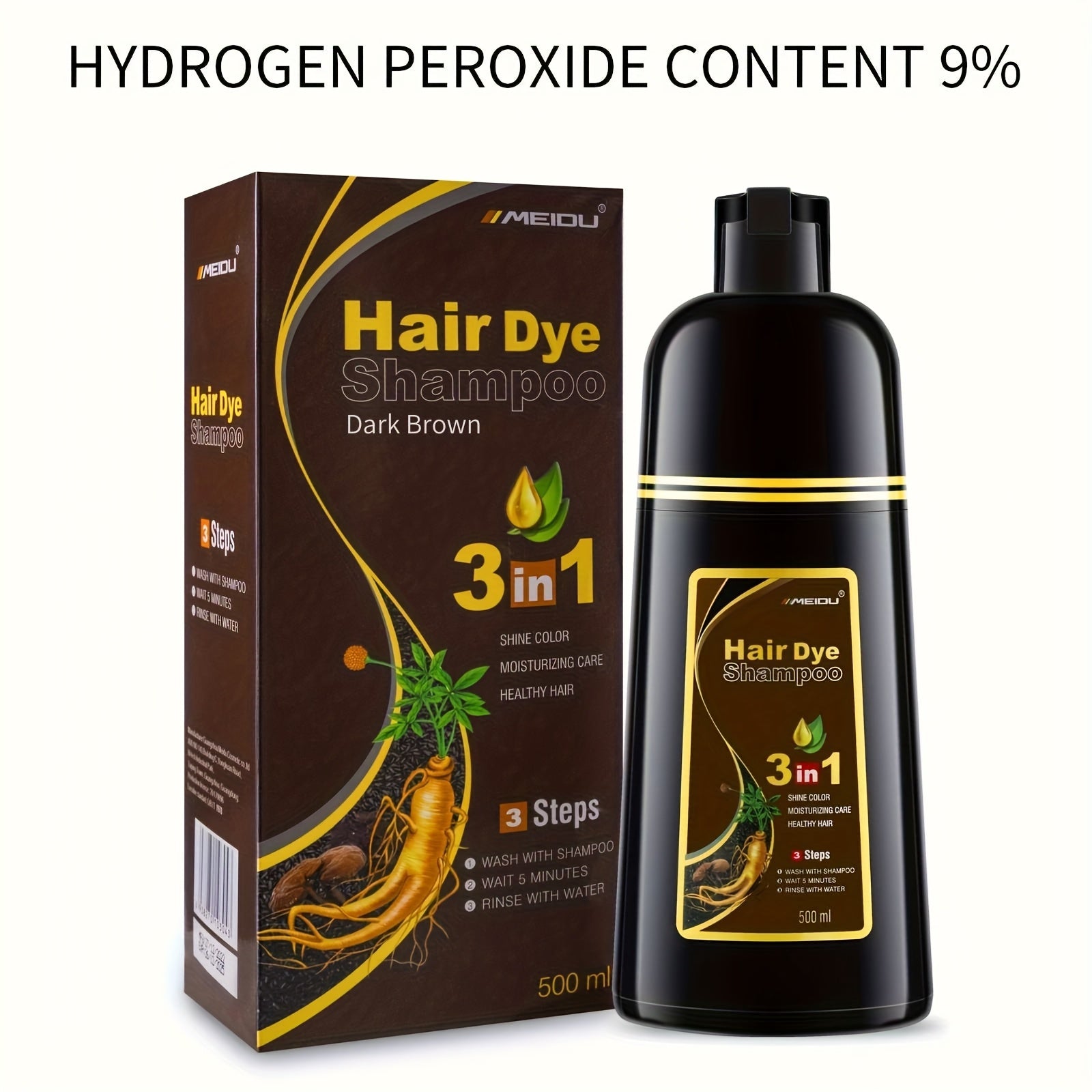 Pflanzliches Nahrungsergänzungsmittel, 500ml für Männer und Grauhaarabdeckung - Natürliche – Detailansicht 10