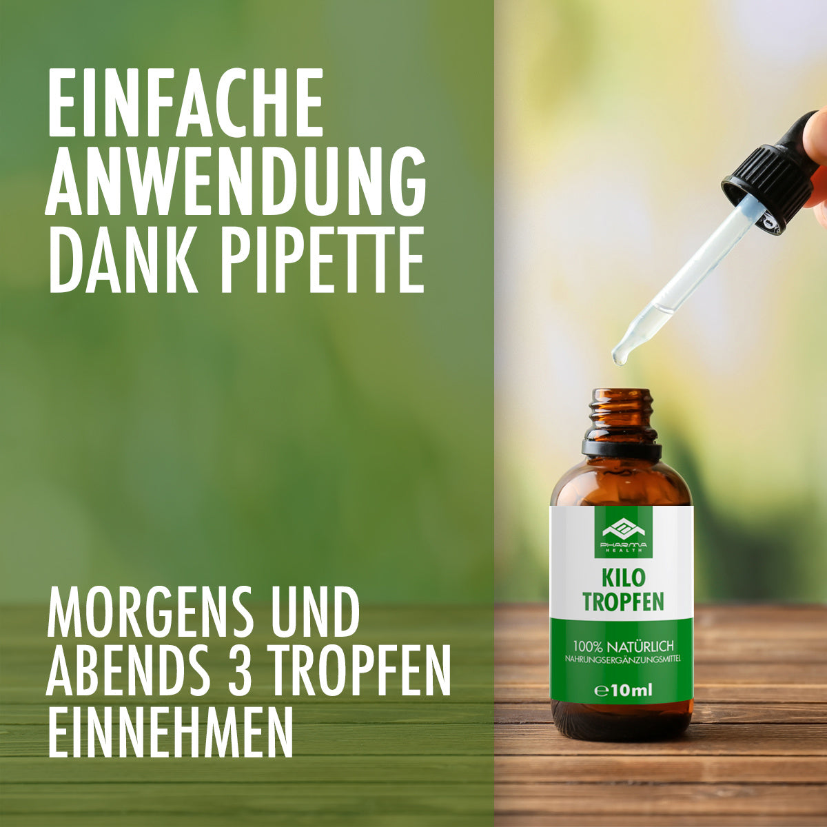 Pharma Health, Kilo Tropfen für Pflege zu Hause und Alltag – Detailansicht 3
