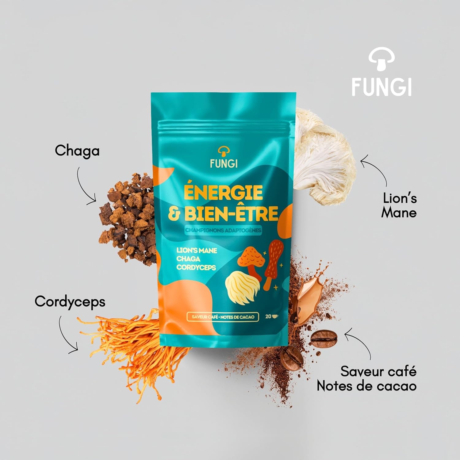 Pilze - Adaptogene Pilze (Cordyceps, Wie auf dem Bild für Alltag und Zuhause – Detailansicht 4