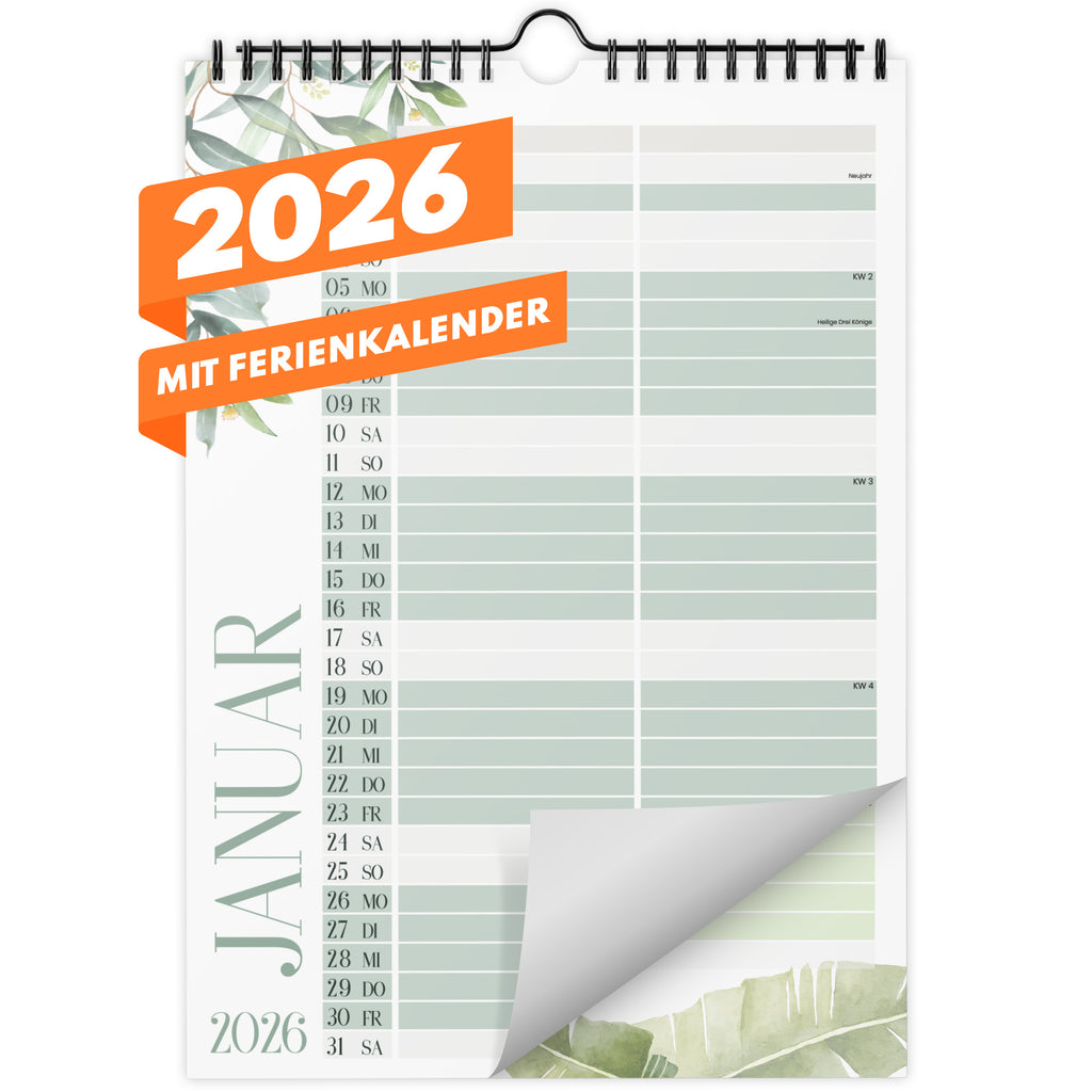 Planer für Zwei (Wandkalender, Monstera für Alltag und Zuhause – Hauptansicht