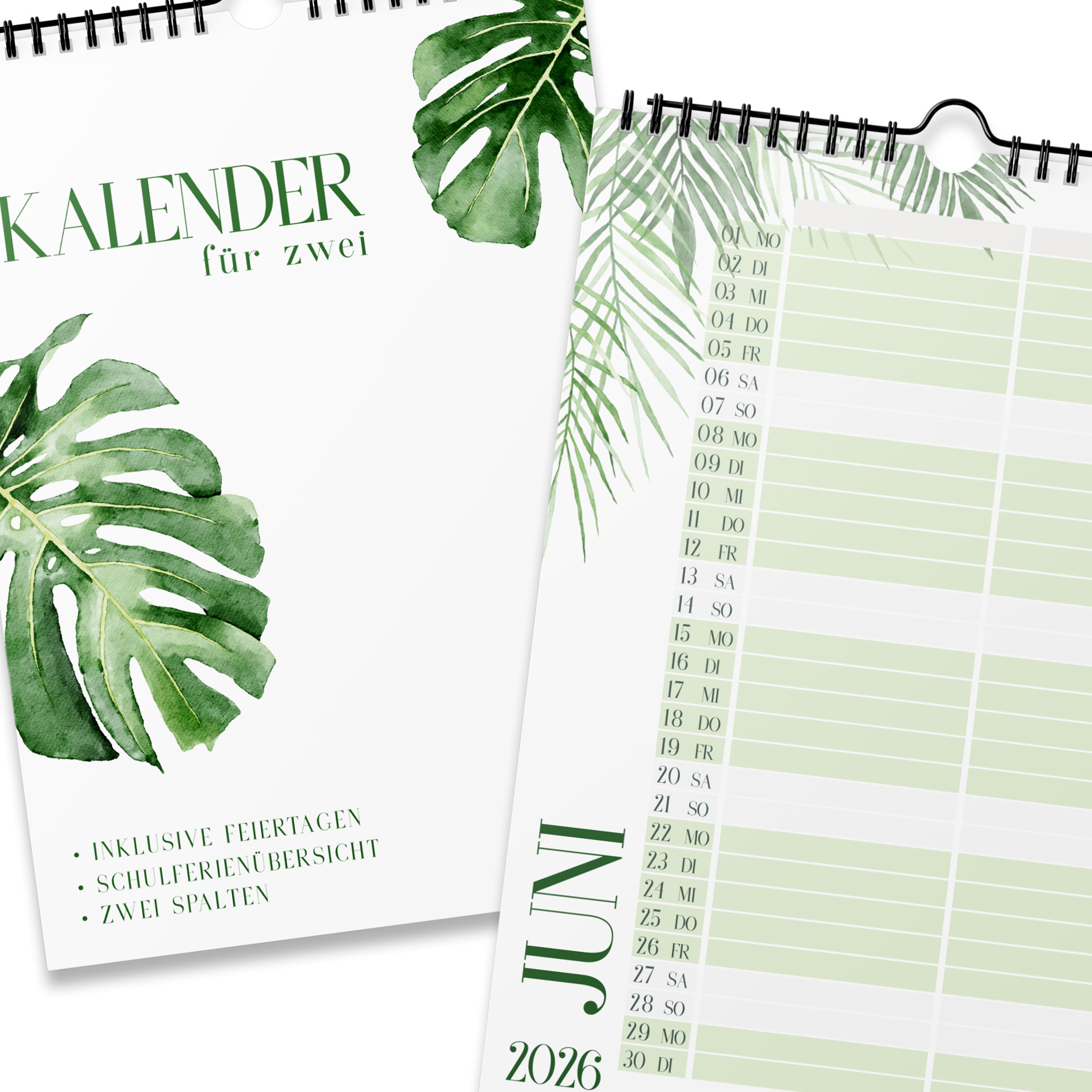 Planer für Zwei (Wandkalender, Monstera für Alltag und Zuhause – Detailansicht 2