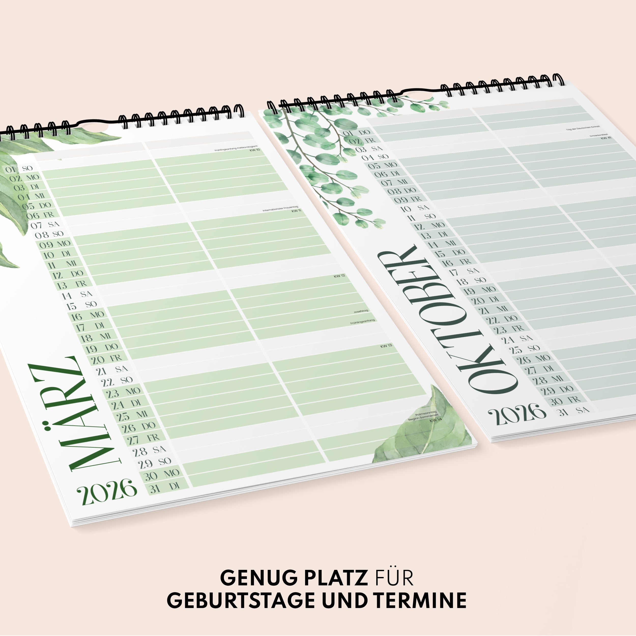 Planer für Zwei (Wandkalender, Monstera für Alltag und Zuhause – Detailansicht 4