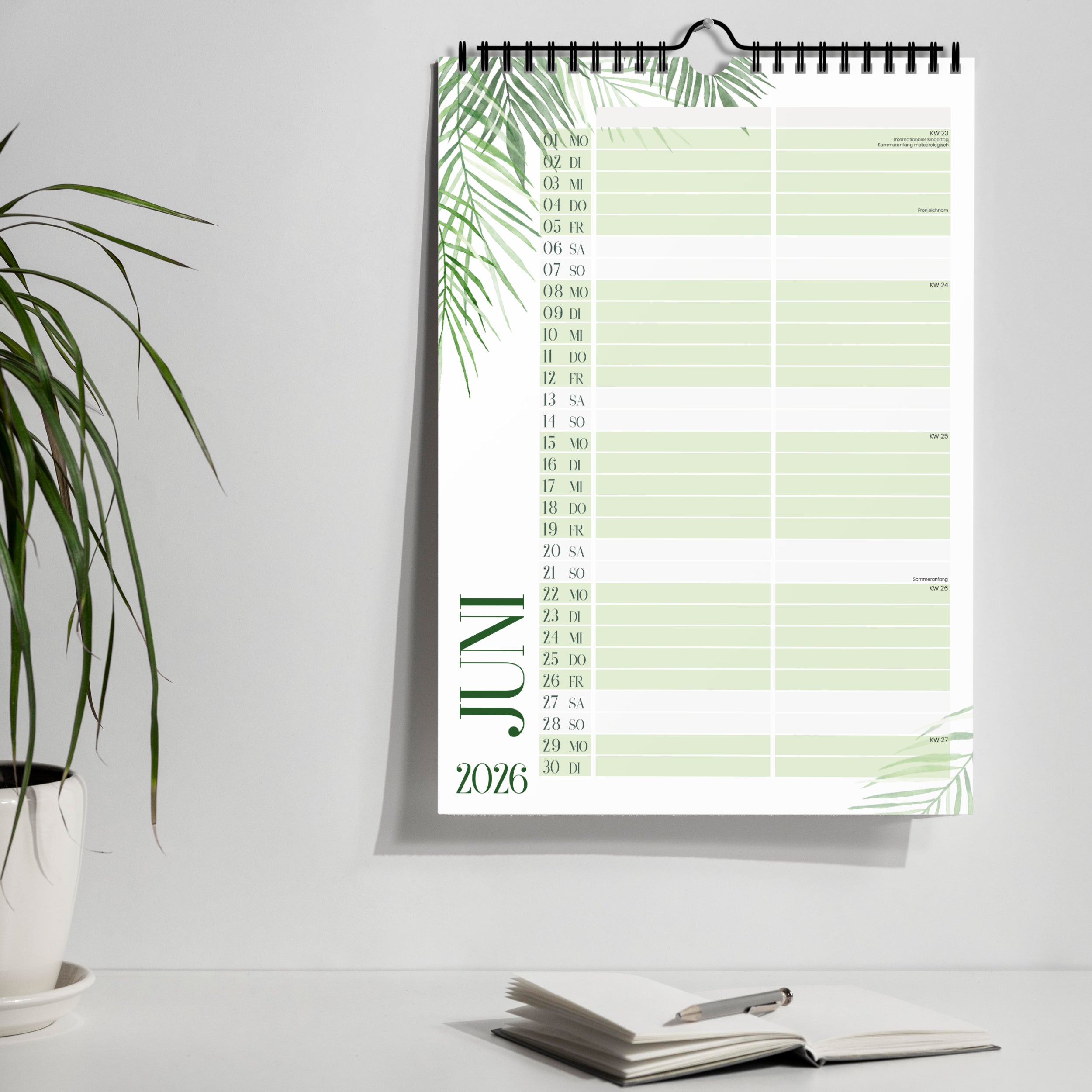 Planer für Zwei (Wandkalender, Monstera für Alltag und Zuhause – Detailansicht 8