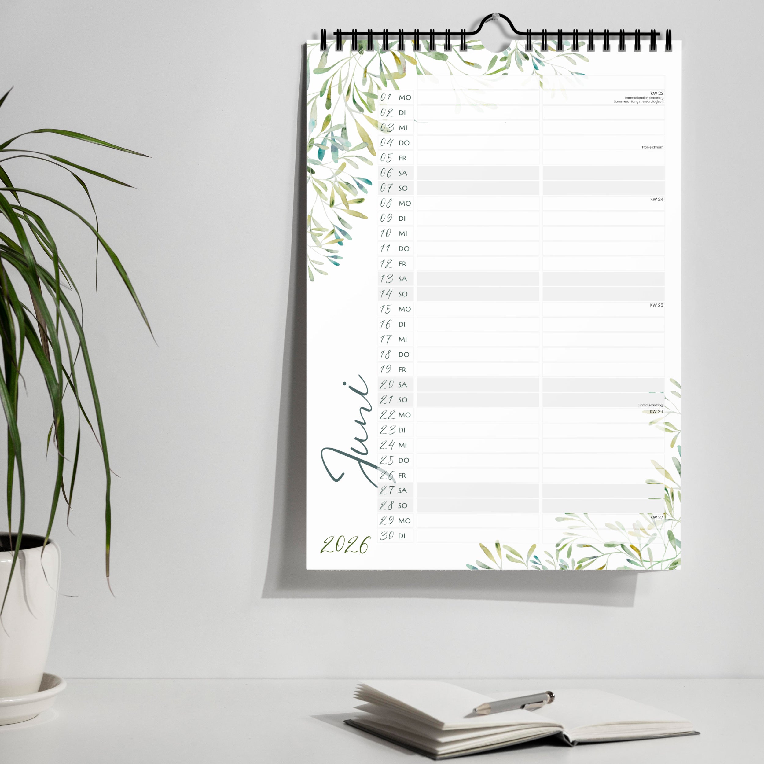 Planer für Zwei (Wandkalender, Monstera für Alltag und Zuhause – Detailansicht 17