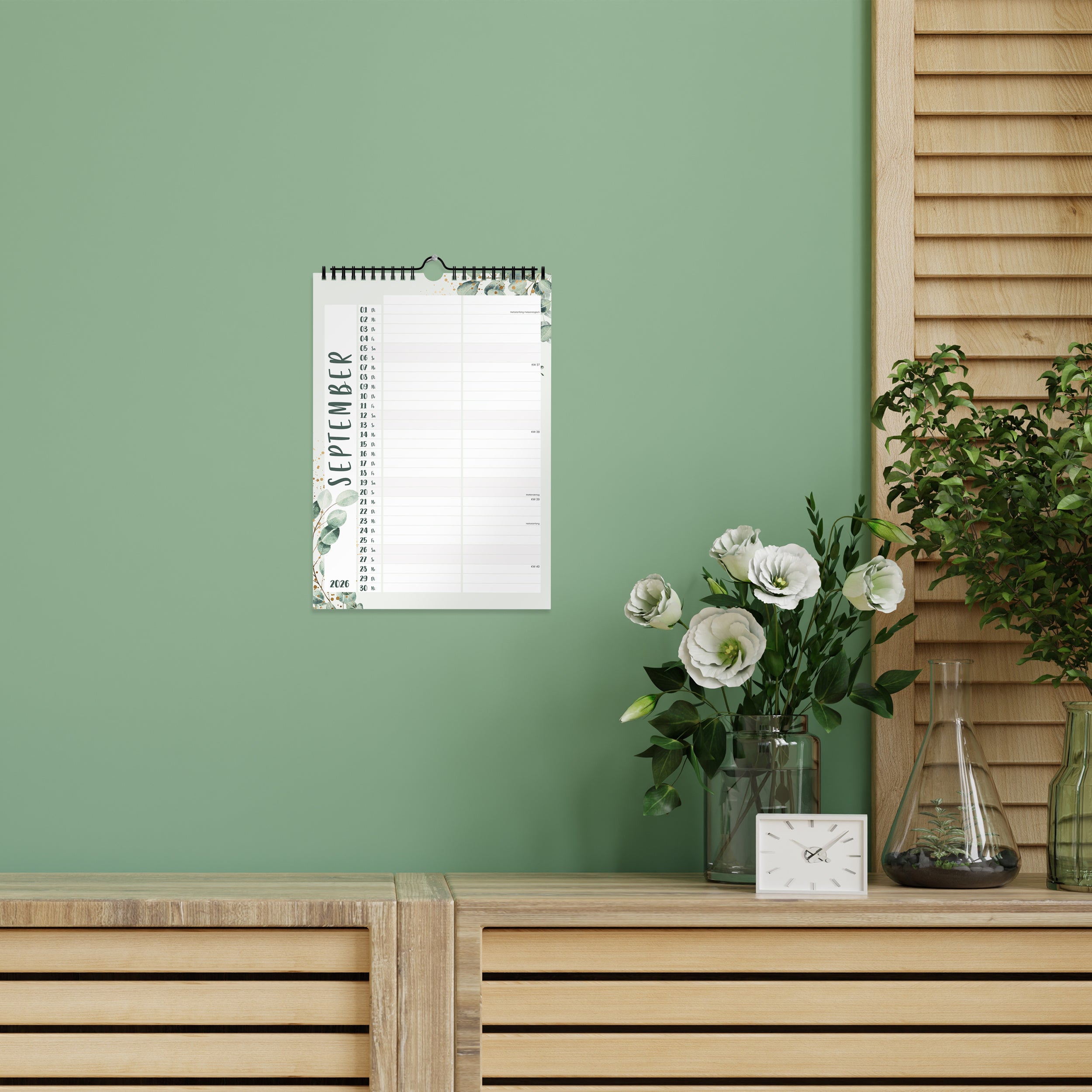 Planer für Zwei (Wandkalender, Monstera für Alltag und Zuhause – Detailansicht 27