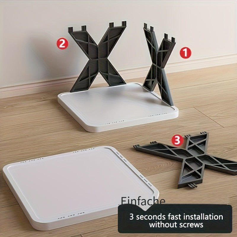 Platzsparender Eck-Schuhregal-Organizer, Schwarz-Weiss für Wohnzimmer und Zuhause – Detailansicht 13