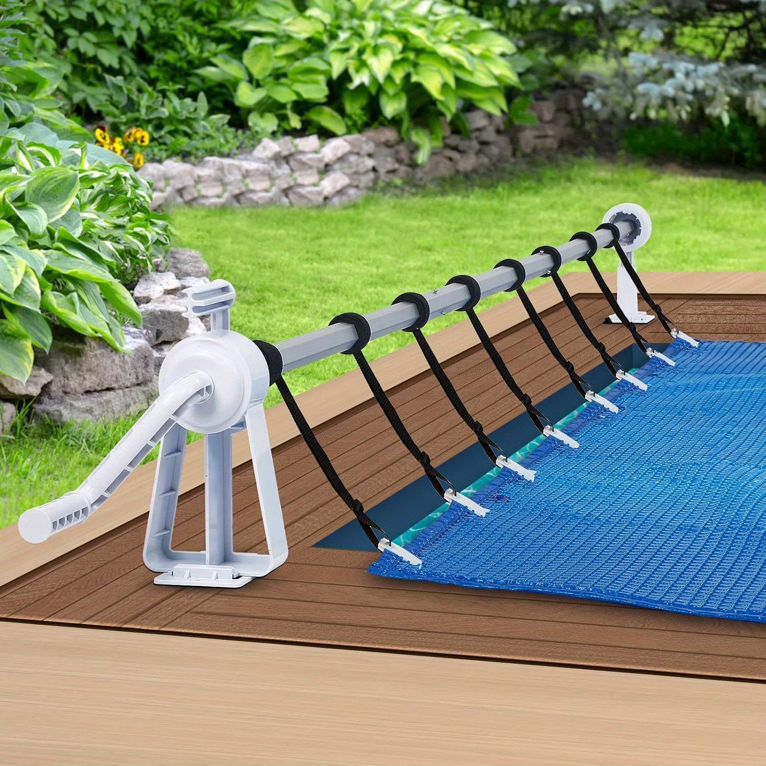 Pool Reel, Weiss für Pool-Planen und feste Montage – Detailansicht 5