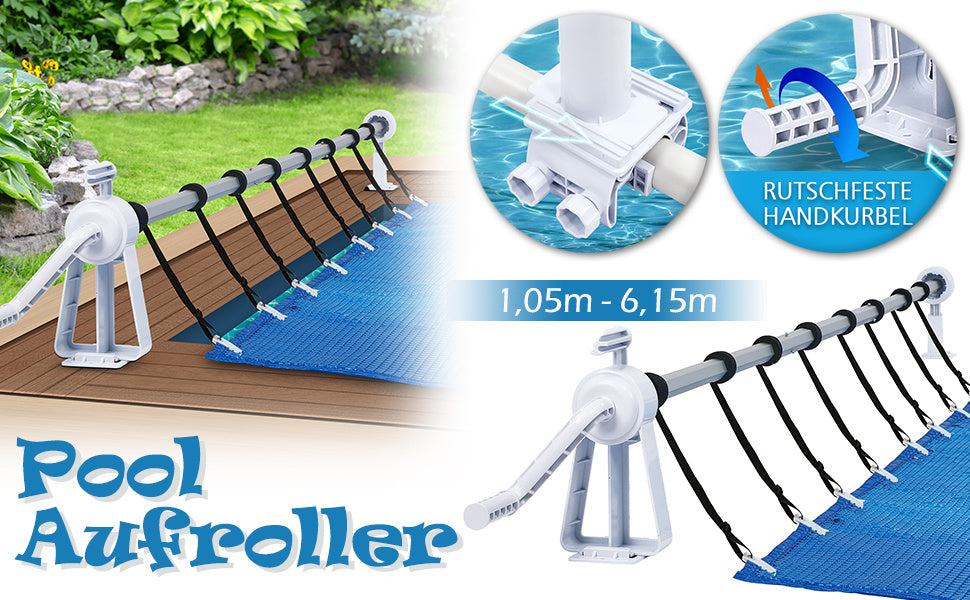 Pool Reel, Weiss für Pool-Planen und feste Montage – Detailansicht 6