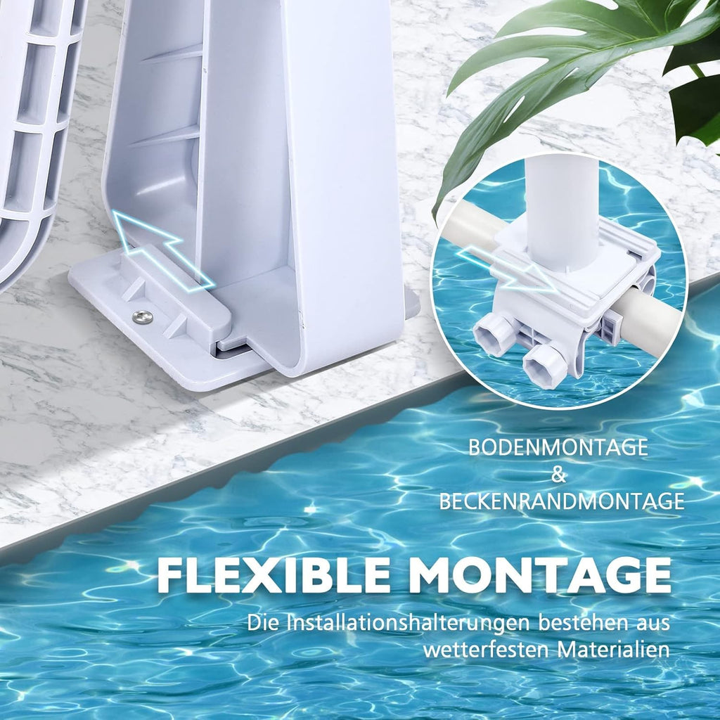 Pool Reel, Weiss für Pool-Planen und feste Montage – Detailansicht 7