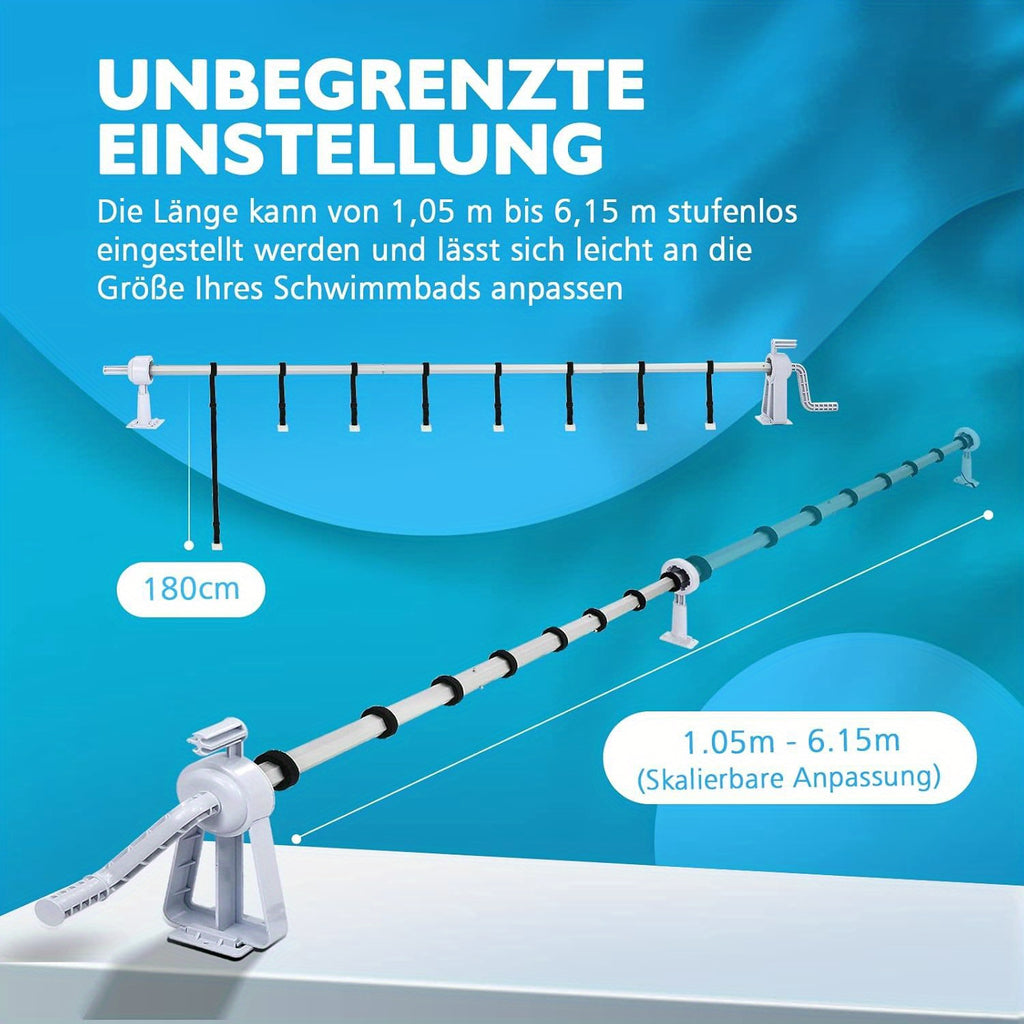 Pool Reel, Weiss für Pool-Planen und feste Montage – Detailansicht 9