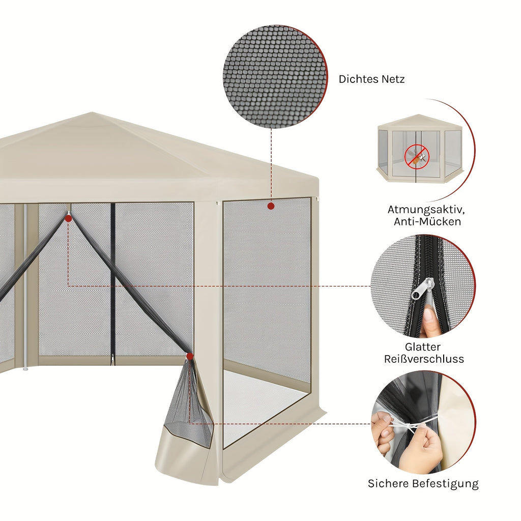Pop-up-Gartenpavillon, 1 Stück für Garten und Terrasse – Detailansicht 6