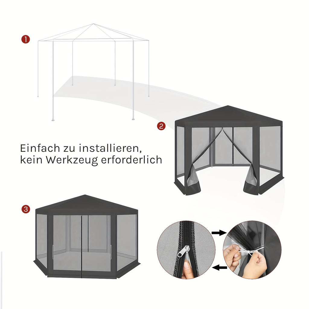 Pop-up-Gartenpavillon, 1 Stück für Garten und Terrasse – Detailansicht 12