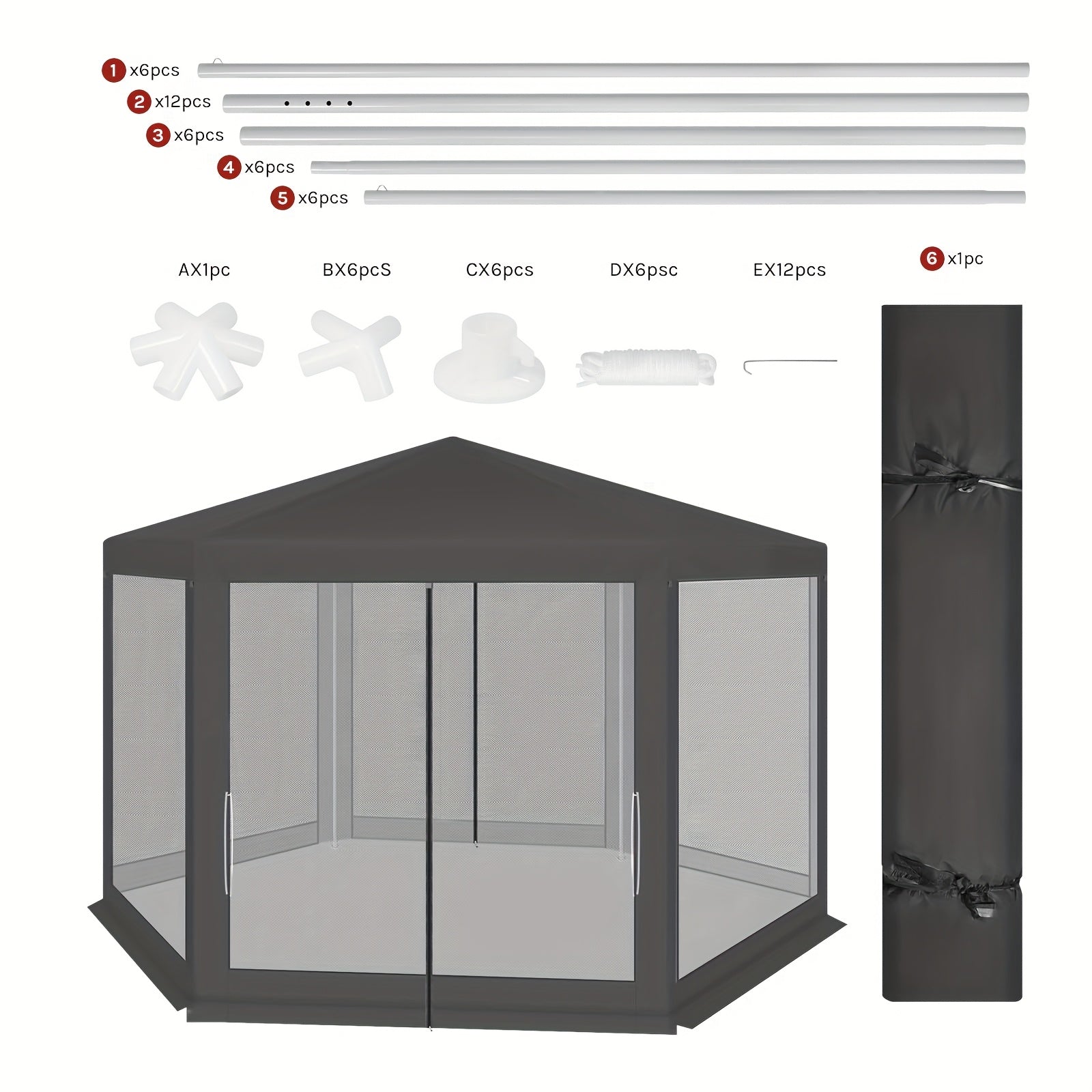 Pop-up-Gartenpavillon, 1 Stück für Garten und Terrasse – Detailansicht 14