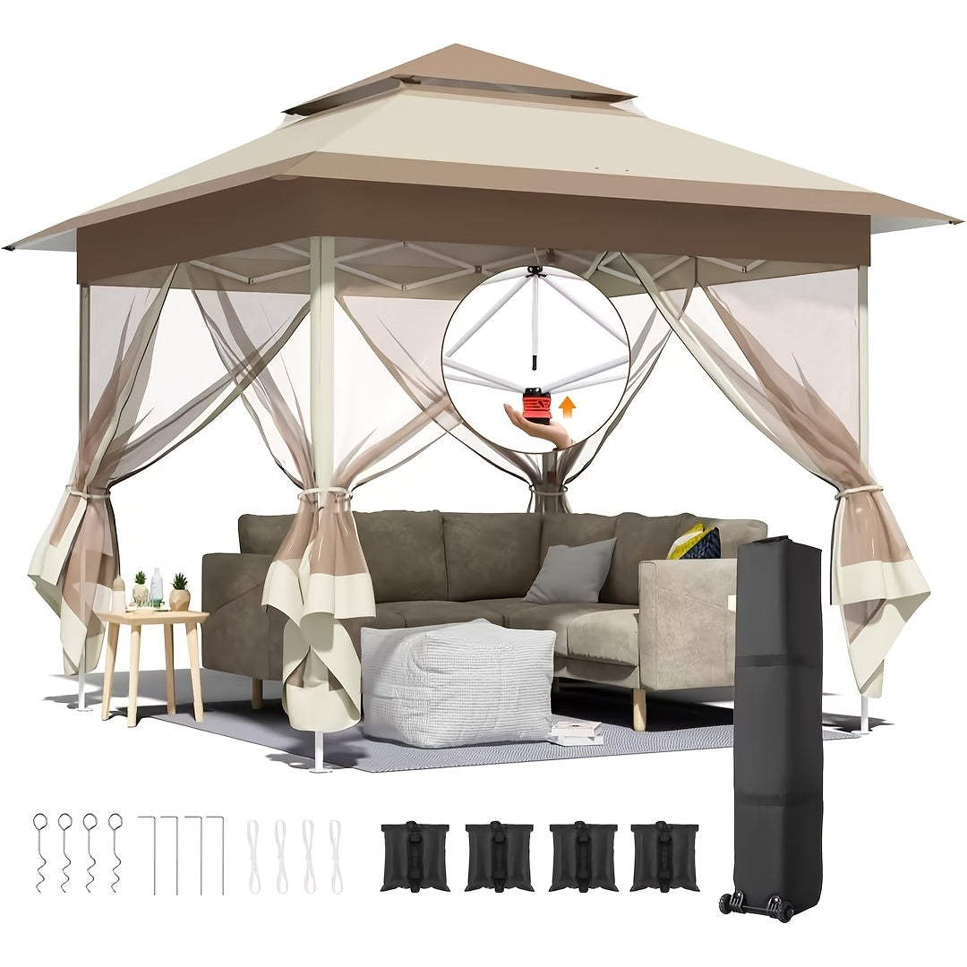 Pop-up-Gartenpavillon, 3,3x3,3 für Garten und Terrasse – Detailansicht 3