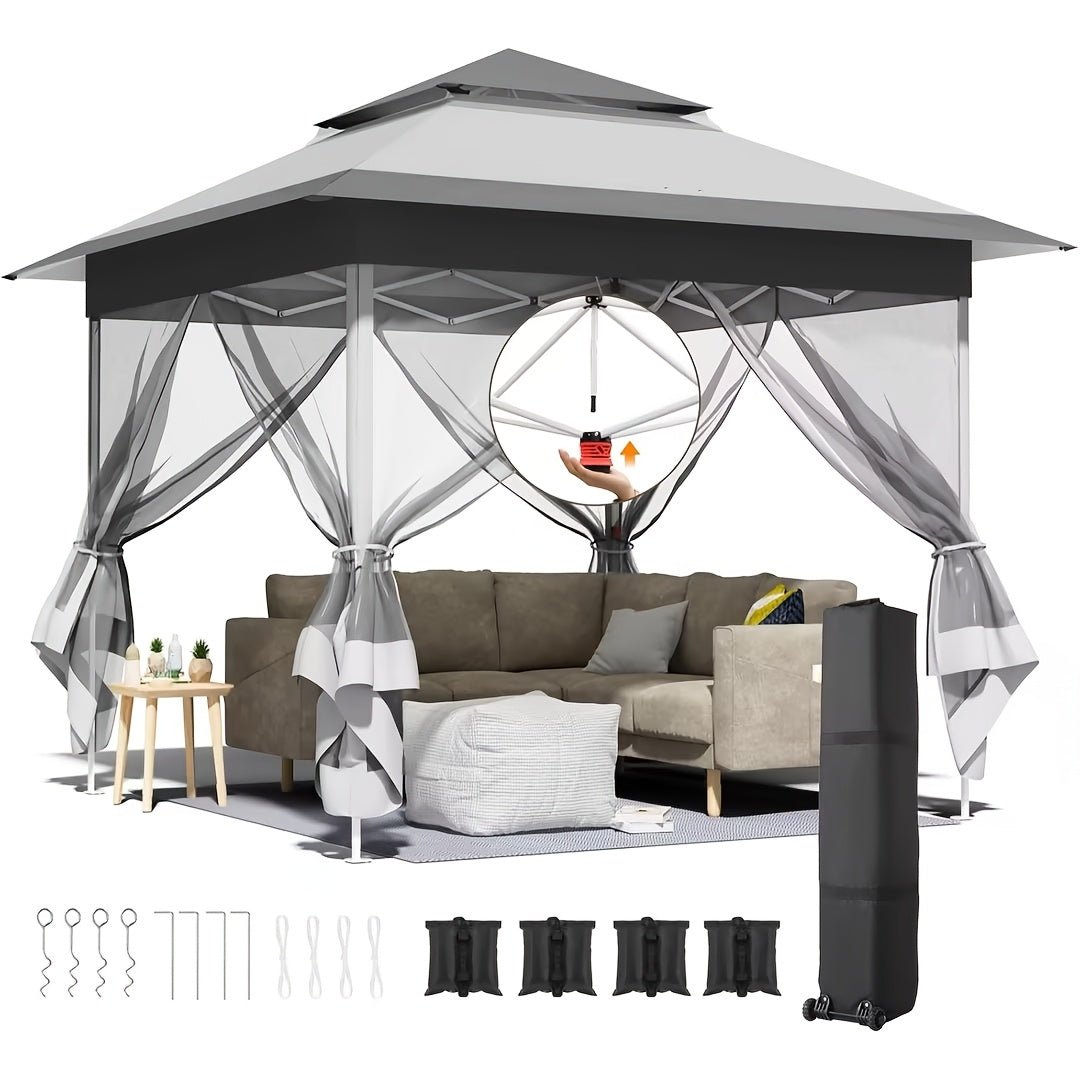 Pop-up-Gartenpavillon, 3,3x3,3 für Garten und Terrasse – Detailansicht 5