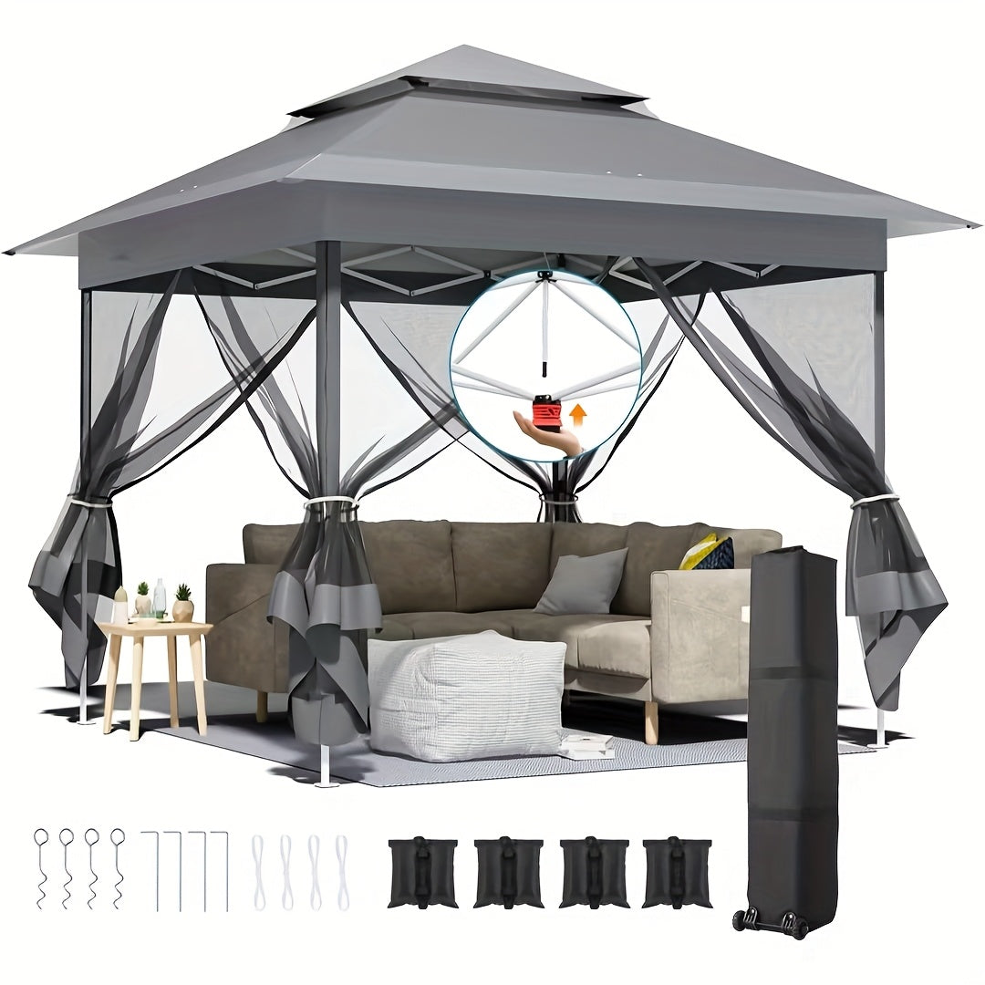 Pop-up-Gartenpavillon, 3,3x3,3 für Garten und Terrasse – Detailansicht 7